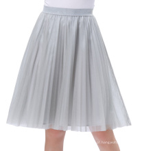 Kate Kasin Women's Stylish 4-Layers Design Puffy Soft Tulle Netting Grey A-Line saia KK000660-1